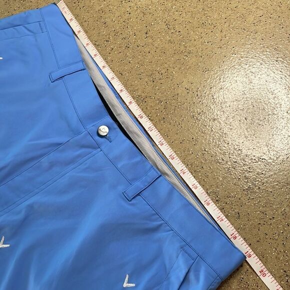 Mens Callaway light blue golf shorts with white embroidered logos throughout - Picture 10 of 11